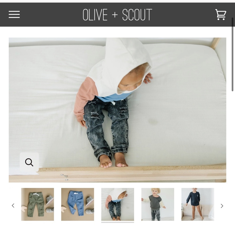 Olive and Scout little boy Jeans. Size 6-12 months.